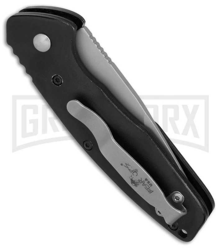 Bear OPS Bold Action X Black Aluminium Automatic Knife - Bead Blast Plain 2 Bear OPS Bold Action X Black Aluminium Automatic Knife - Bead Blast Plain - Image 2
