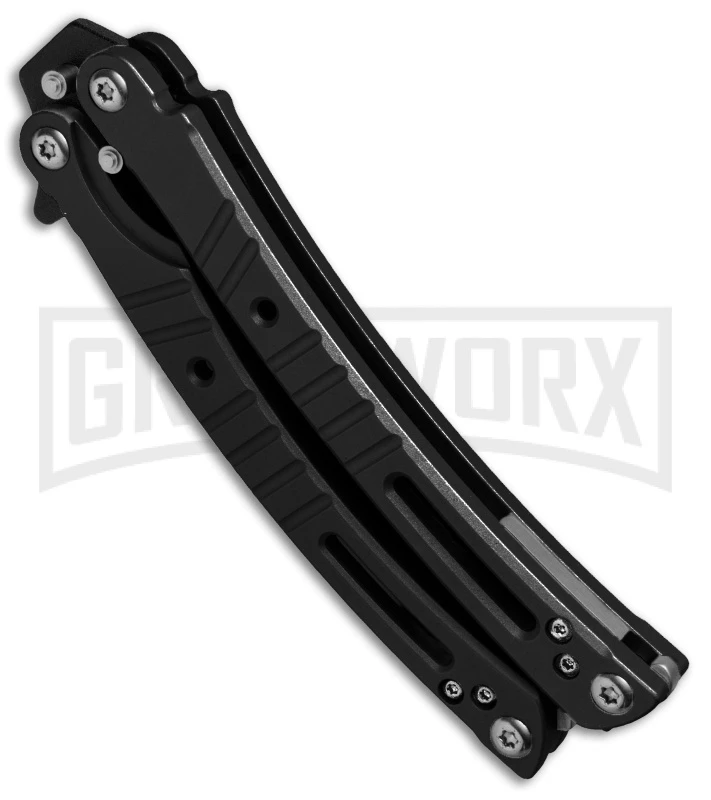 Bear OPS Bear-Song VI Black Butterfly Knife - Black Plain 3 Bear OPS Bear-Song VI Black Butterfly Knife - Black Plain - Image 3