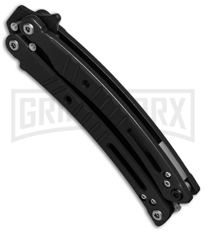 Bear OPS Bear-Song VI Black Butterfly Knife - Black Plain 2 Bear OPS Bear-Song VI Black Butterfly Knife - Black Plain - Image 2