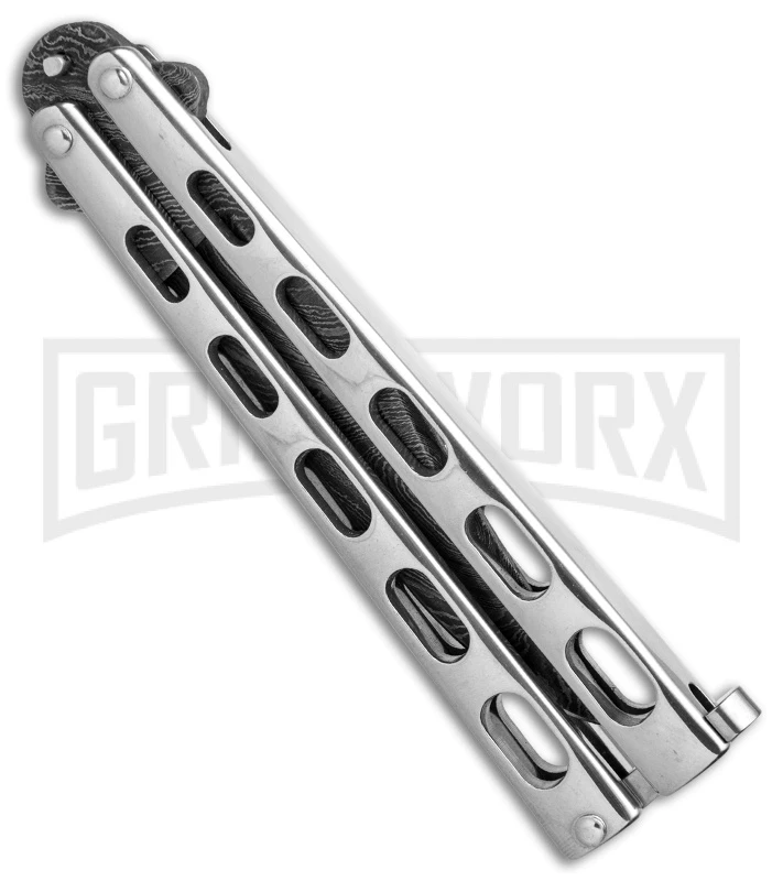 Bear & Son Knives SS14D Stainless Steel Butterfly Knife - Clip Point Damascus 2 Bear & Son Knives SS14D Stainless Steel Butterfly Knife - Clip Point Damascus - Image 2