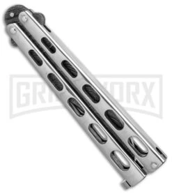 Bear & Son Knives SS14D Stainless Steel Butterfly Knife - Clip Point Damascus 6 Bear & Son Knives SS14D Stainless Steel Butterfly Knife - Clip Point Damascus -Buck Knives Sales Store Bear Son Clip Point Butterfly SS Damascus BHQ 88016 er spine large