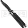 Bear & Son Black G-10 Balisong Butterfly Knife - Black Plain