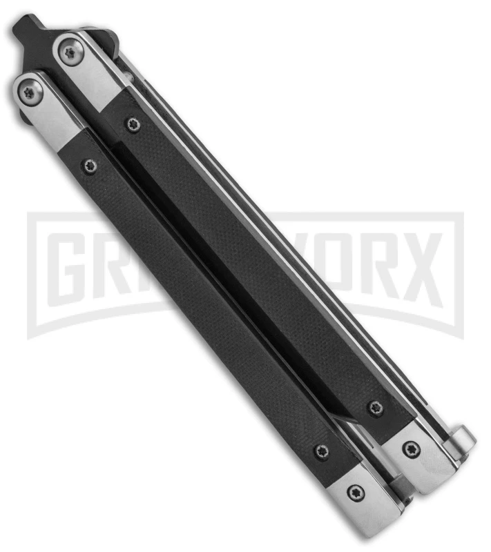 Bear & Son Black G-10 Balisong Butterfly Knife - Black Plain 3 Bear & Son Black G-10 Balisong Butterfly Knife - Black Plain - Image 3