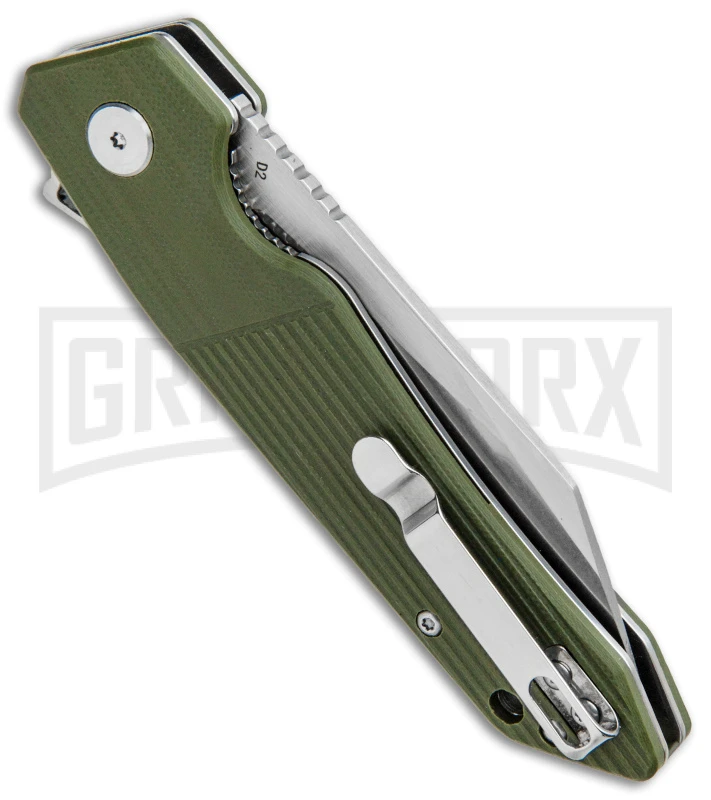 Bestech Knives Barracuda Green Liner Lock Knife - Stonewash Plain 3 Bestech Knives Barracuda Green Liner Lock Knife - Stonewash Plain - Image 3