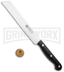 Boker Arbolito 03BA8408 8" Bread Knife Fixed Blade - Satin Serrated -Buck Knives Sales Store Boker Arbolito 8in Bread Kitchen Black 03BA8408 BHQ 5448 jr bottlecap large
