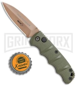Boker Desert Warrior Mini Kalashnikov OD Green Automatic Knife - Copper Plain 11 Boker Desert Warrior Mini Kalashnikov OD Green Automatic Knife - Copper Plain -Buck Knives Sales Store Boker Kalashnikov Automat 74 AUSB OD Green jr bottlecap 1 large