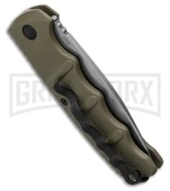 Boker Kalashnikov OD Green Automatic Knife - SW Plain 9 Boker Kalashnikov OD Green Automatic Knife - SW Plain -Buck Knives Sales Store Boker Kalashnikov Automatic Knife OD Green 3.25 XHP Satin BHQ 92085 LS Side large