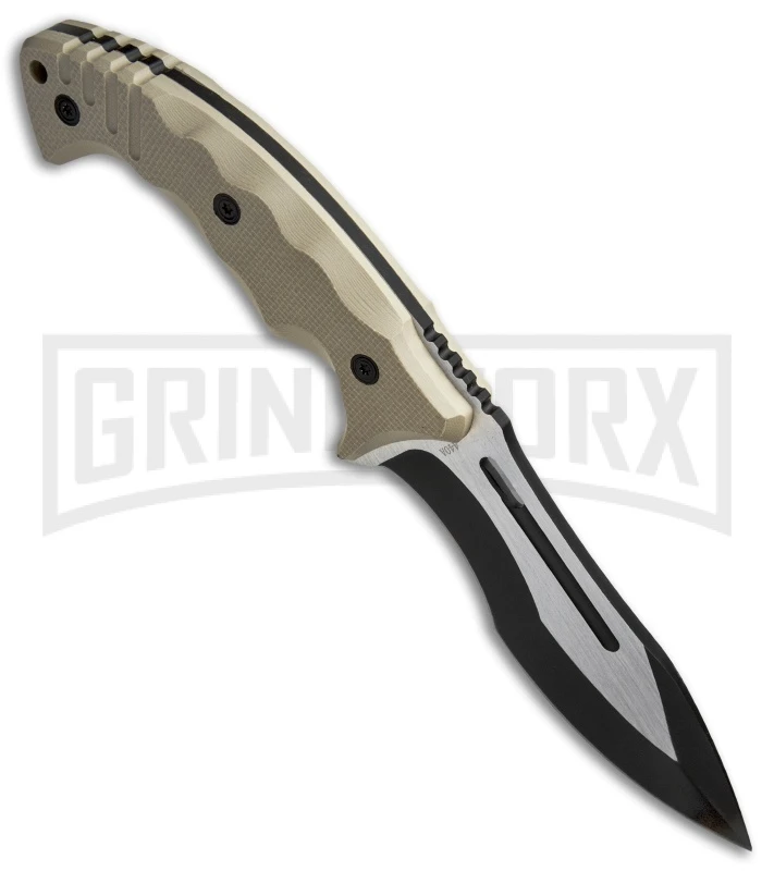 Boker Magnum Joint Adventure Tan G-10 Fixed Blade Knife - Two Tone Plain 2 Boker Magnum Joint Adventure Tan G-10 Fixed Blade Knife - Two Tone Plain - Image 2