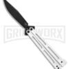 Boker Plus Papillon Butterfly Knife White - Black Plain