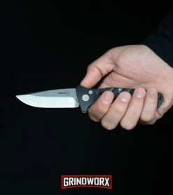 Boker Plus Strike Desert Warrior OD Green Automatic Knife - Tanto Copper Plain -Buck Knives Sales Store Boker Plus Strike Drop Point Automatic Knife Stonewash 01BO400N BHQ 32040 kp in hand web large 4