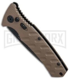 Boker Plus Strike Coyote Brown Automatic Knife - Tanto Black SW Serr 11 Boker Plus Strike Coyote Brown Automatic Knife - Tanto Black SW Serr -Buck Knives Sales Store Boker Plus Strike Tanto Coyote Brown black sw serr BHQ 67885 er spine large