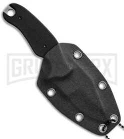Boker Plus Tac-Neck Black G-10 Fixed Blade Knife - Satin Plain -Buck Knives Sales Store Boker Plus Tack Neck 02BO0060 BHQ 49518 jr sheath large