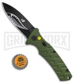 Boker Warhawk Strike Automatic Knife - Dagger -Buck Knives Sales Store Boker Plus Warhawk Strike Dagger Auto Green Black BHQ 113922 jr bottlecap large