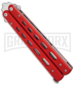 Boker Plus 01BO712 Red G-10 Balisong Trainer Butterfly Trainer - Satin 6 Boker Plus 01BO712 Red G-10 Balisong Trainer Butterfly Trainer - Satin -Buck Knives Sales Store Boker Plus balisong trainer red G10 satin BHQ 76461 er spine large