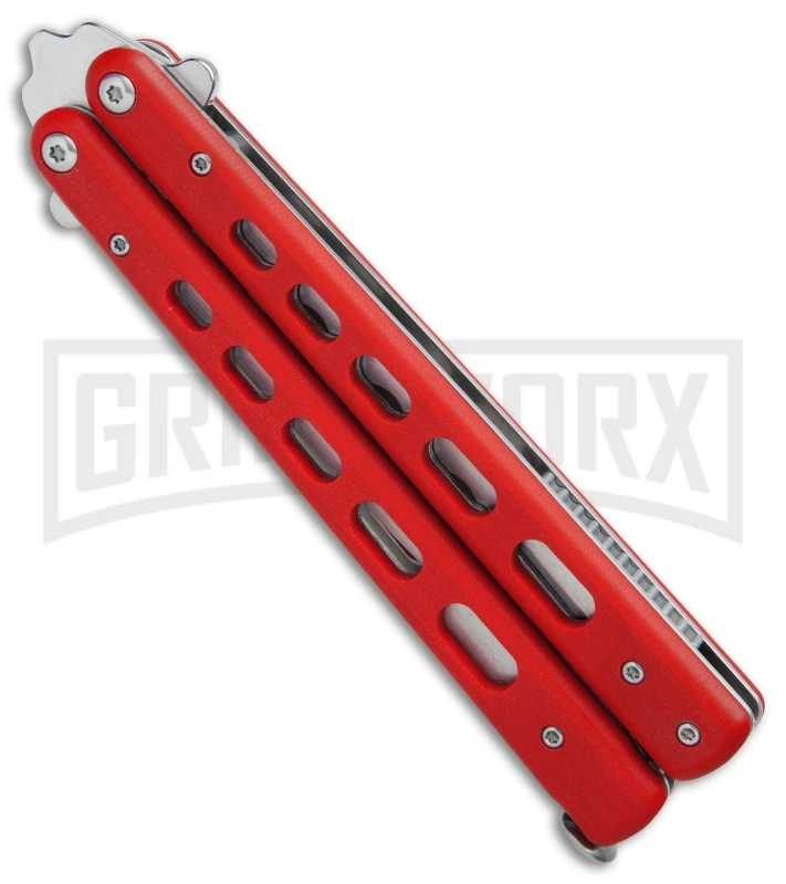 Boker Plus 01BO712 Red G-10 Balisong Trainer Butterfly Trainer - Satin 3 Boker Plus 01BO712 Red G-10 Balisong Trainer Butterfly Trainer - Satin - Image 3