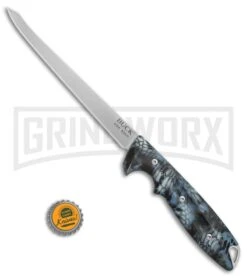 Buck Knives Buck 035 Abyss Kryptek Neptune Fillet Knife - Satin Plain -Buck Knives Sales Store Buck 035 Abyss Fillet knife kryptek neptune satin BHQ 66577 er size large