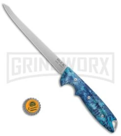 Buck Knives Buck 035 Abyss Kryptek Pontus Fillet Knife - Satin Plain -Buck Knives Sales Store Buck 035 Abyss Fillet knife kryptek pontus satin BHQ 51747 er size large