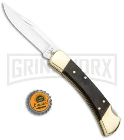 Buck Knives Buck 110 Black Ebony Manual Folding Knife - Satin Plain -Buck Knives Sales Store Buck 110 Rosewood Manual Satin 0110BRS BHQ 2657 jr bottlecap large