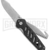 Buck Knives Buck Black Alpha Crosslock Knife W/ Saw & Gut Hook Blade 0183BKS1-B