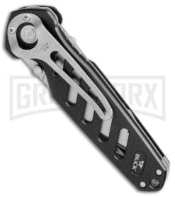 Buck Knives Buck Black Alpha Crosslock Knife W/ Saw & Gut Hook Blade 0183BKS1-B -Buck Knives Sales Store Buck 183 Alpha Crosslock black saw gut hook satin 0183BKS1 BHQ 66587 er side large