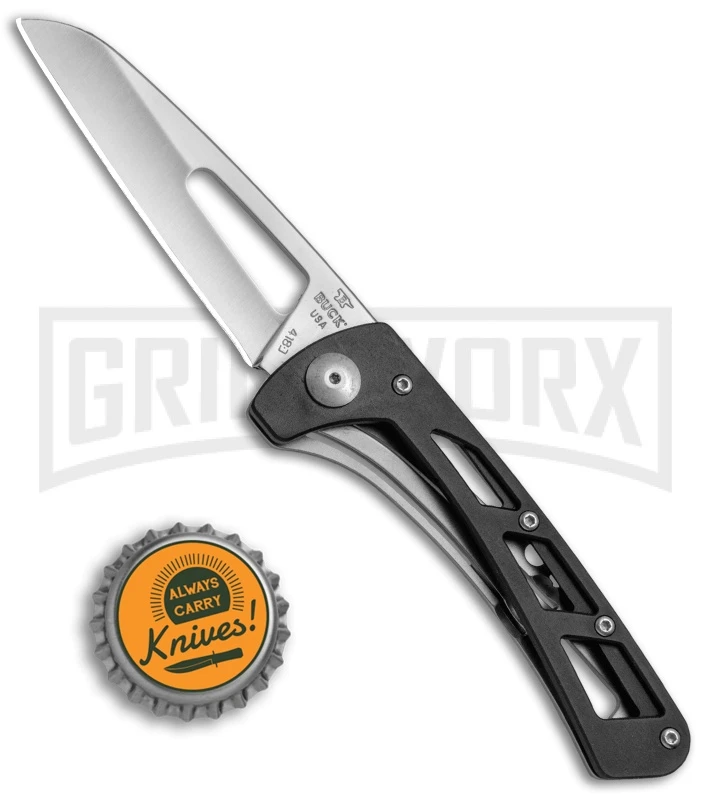 Buck Knives Buck Vertex Black Aluminum Folding Knife - Satin Plain 4 Buck Knives Buck Vertex Black Aluminum Folding Knife - Satin Plain - Image 4