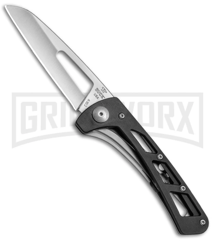 Buck Knives Buck Vertex Black Aluminum Folding Knife - Satin Plain 1 Buck Knives Buck Vertex Black Aluminum Folding Knife - Satin Plain