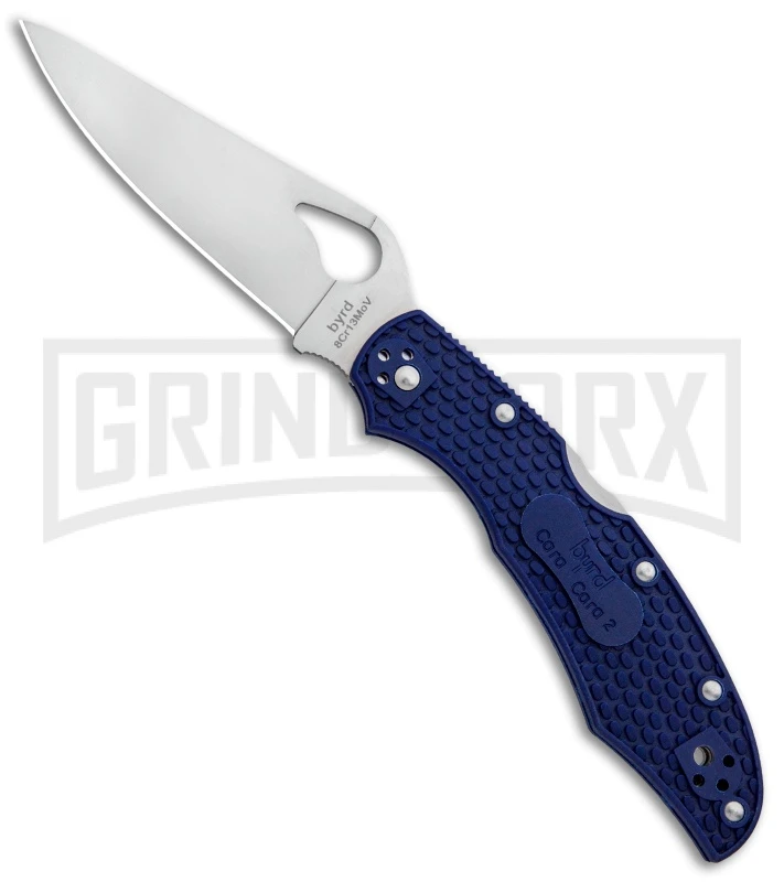Byrd Cara Cara 2 Folding Knife Blue FRN - Satin Plain 1 Byrd Cara Cara 2 Folding Knife Blue FRN - Satin Plain