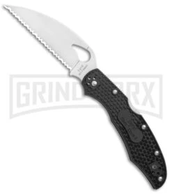 Byrd Cara Cara 2 Folding Knife Black FRN Wharncliffe - Satin Serr