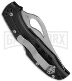 Byrd Meadowlark Black FRN Folding Knife - Satin Serr -Buck Knives Sales Store Byrd Meadlowlark FRN LB Satin Serr BY04PSBK BHQ 6921 jr side large