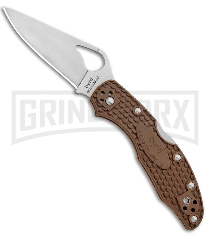 Byrd Meadowlark 2 Brown FRN Folding Knife - Satin Plain 1 Byrd Meadowlark 2 Brown FRN Folding Knife - Satin Plain