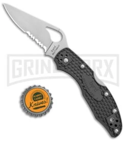 Byrd Meadowlark 2 Gray FRN Folding Knife - Satin Serr -Buck Knives Sales Store Byrd Meadowlark 2 LB Gray FRN Satin Serr BY04PSGY2 BHQ 89822 jr bottlecap large