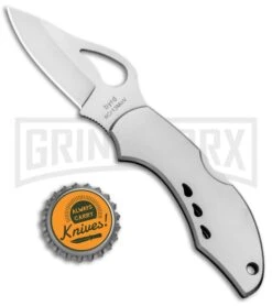 Byrd Robin Stainless Steel Folding Knife - Satin Plain -Buck Knives Sales Store Byrd Robin LB SS Satin BY10PCP BHQ 97672 jr bottlecap large