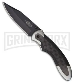 Camillus Chameleon Black Aluminum Manual Folding Knife - Black Plain