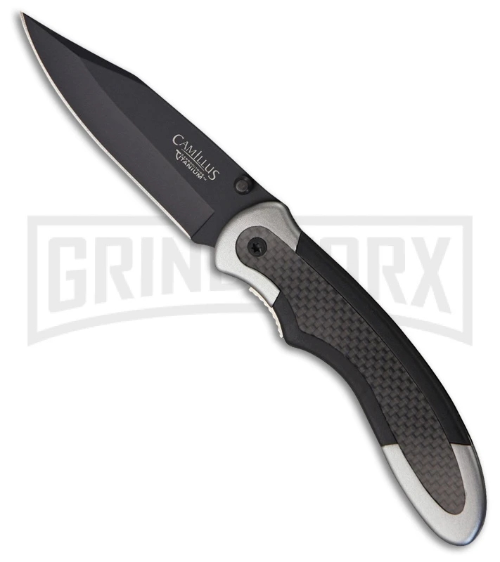 Camillus Chameleon Black Aluminum Manual Folding Knife - Black Plain 1 Camillus Chameleon Black Aluminum Manual Folding Knife - Black Plain