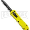 Coffin Blaster Neon Yellow DA/OTF Automatic Knife - Black Plain