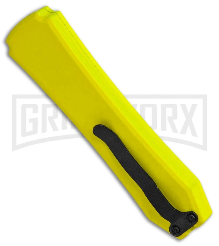 Coffin Blaster Neon Yellow DA/OTF Automatic Knife - Black Plain 3 Coffin Blaster Neon Yellow DA/OTF Automatic Knife - Black Plain - Image 3