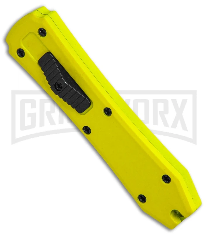 Coffin Blaster Neon Yellow DA/OTF Automatic Knife - Black Plain 2 Coffin Blaster Neon Yellow DA/OTF Automatic Knife - Black Plain - Image 2
