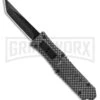 Mini Marvel Sim. Carbon Fiber HL OTF Automatic Knife - Black Tanto Blade
