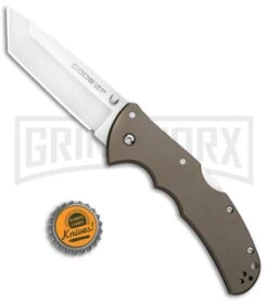 Cold Steel Code-4 Gun Metal Aluminum Tanto Lockback Knife - Satin Plain 7 Cold Steel Code-4 Gun Metal Aluminum Tanto Lockback Knife - Satin Plain -Buck Knives Sales Store Cold Steel Code 4 Tanto LB Satin 58PT BHQ 15401 jr bottlecap large