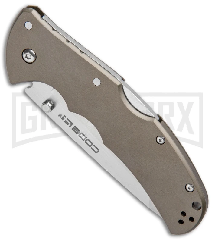 Cold Steel Code-4 Gun Metal Aluminum Tanto Lockback Knife - Satin Plain 2 Cold Steel Code-4 Gun Metal Aluminum Tanto Lockback Knife - Satin Plain - Image 2