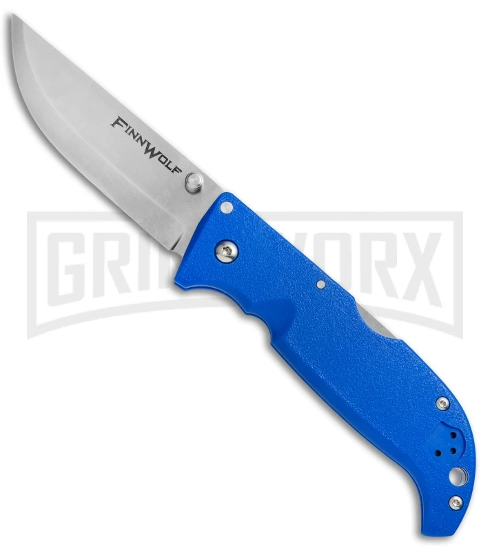 Cold Steel Blue Finn Wolf Lockback Knife - Satin Plain 1 Cold Steel Blue Finn Wolf Lockback Knife - Satin Plain