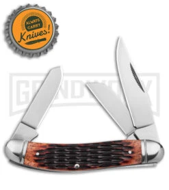 Cold Steel Gentleman's Stockman Jigged Bone Slip Joint Knife (2.5" Satin) -Buck Knives Sales Store Cold Steel Gentlemans Stockman Slip Joint Knife jigged Bone 2in Satin BHQ 140029 td size large
