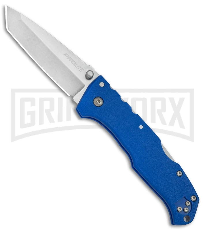Cold Steel Pro Lite Blue GFN Folding Knife - Tanto Satin Plain 1 Cold Steel Pro Lite Blue GFN Folding Knife - Tanto Satin Plain