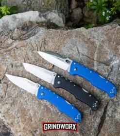 Cold Steel Pro Lite Blue GFN Folding Knife - Clip Point Satin -Buck Knives Sales Store Cold Steel Pro Lite Sport Tri Ad Lock Knife BHQ51993 kp rock garden web large 2