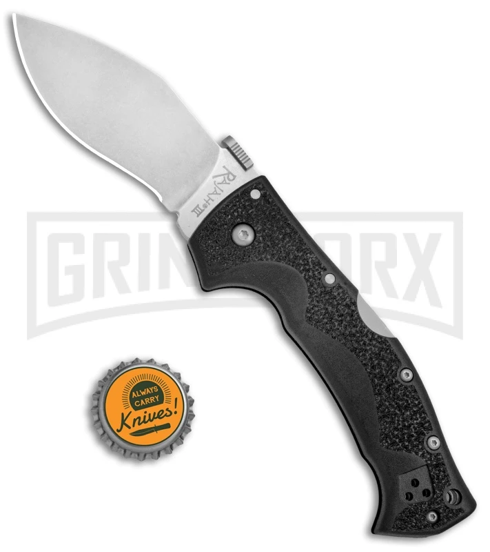 Cold Steel Rajah III Folding Knife - Stonewash Plain 4 Cold Steel Rajah III Folding Knife - Stonewash Plain - Image 4