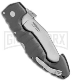 Cold Steel Spartan Gray Folding Knife - Stonewash Serrated -Buck Knives Sales Store Cold Steel Spartan Kopis Tri Ad Lock SW Serr BHQ 140027 jr side large