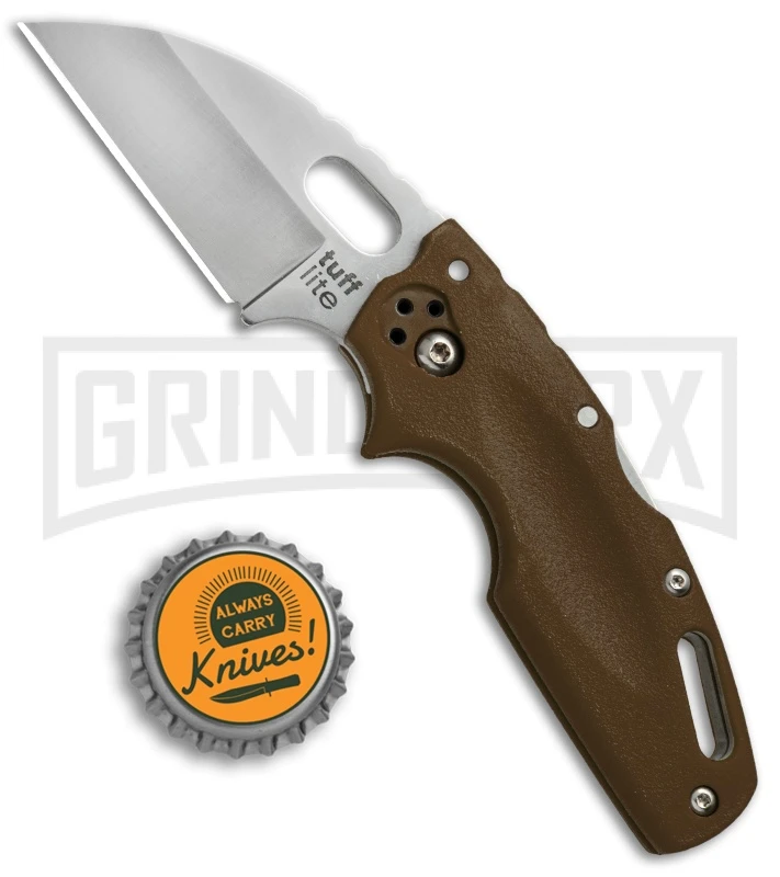 Cold Steel Tuff Lite Flat Dark Earth Folding Knife - Satin Plain 4 Cold Steel Tuff Lite Flat Dark Earth Folding Knife - Satin Plain - Image 4