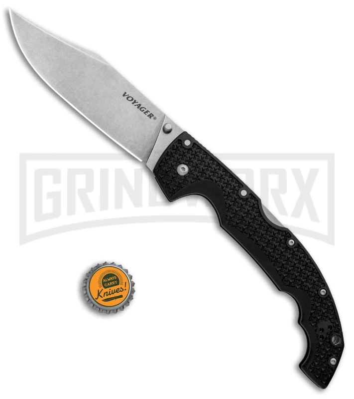 Cold Steel Voyager XL Black Griv-Ex Clip Point Tri-Ad Lock Knife - SW Plain 4 Cold Steel Voyager XL Black Griv-Ex Clip Point Tri-Ad Lock Knife - SW Plain - Image 4