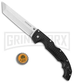 Cold Steel Voyager X Large Tanto Folding Knife - Stonewash Plain -Buck Knives Sales Store Cold Steel Voyager XL Tanto Tri Ad LB SW 29AXT BHQ 8616 jr bottlecap large
