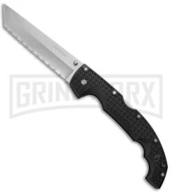 Cold Steel Voyager X Large Tanto Folding Knife - Stonewash Full Serr